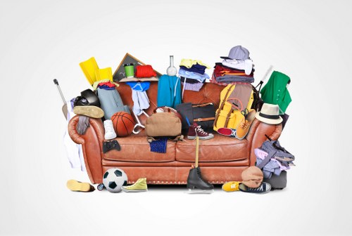 Construction site managing builders waste in North West London