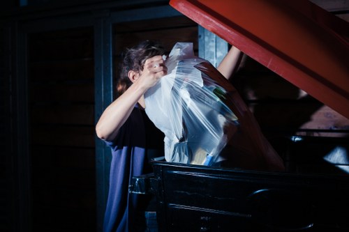 Professional waste disposal service handling construction waste