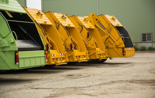 Residential and commercial rubbish being sorted and cleared