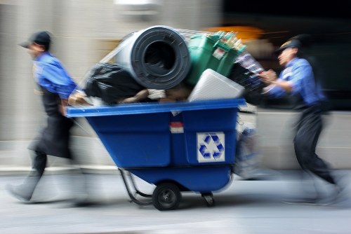 Professional waste collection team
