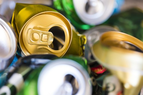 Recycling bins for builders waste in Welsh Harp